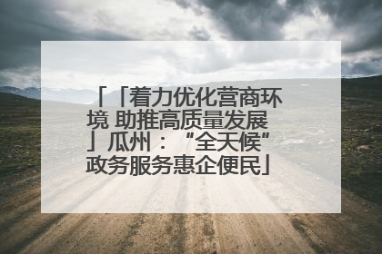 「着力优化营商环境 助推高质量发展」瓜州：“全天候”政务服务惠企便民