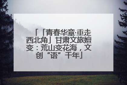 「青春华章·重走西北角」甘肃文旅嬗变：荒山变花海，文创“语”千年