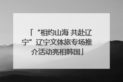 “相约山海 共赴辽宁”辽宁文体旅专场推介活动亮相韩国