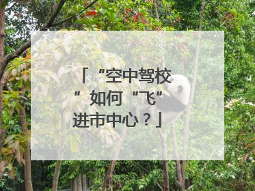 “空中驾校”如何“飞”进市中心？
