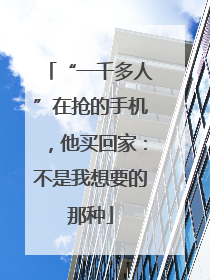“一千多人”在抢的手机，他买回家：不是我想要的那种