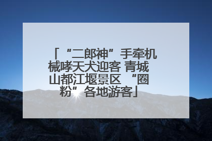 “二郎神”手牵机械哮天犬迎客 青城山都江堰景区 “圈粉”各地游客
