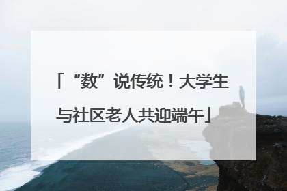 “数”说传统！大学生与社区老人共迎端午