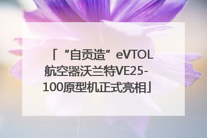 “自贡造”eVTOL航空器沃兰特VE25-100原型机正式亮相