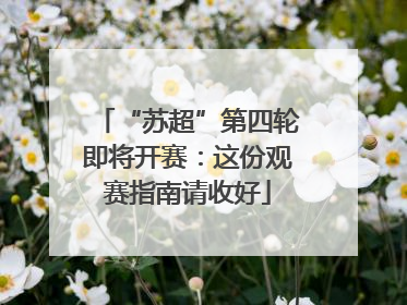 “苏超”第四轮即将开赛：这份观赛指南请收好