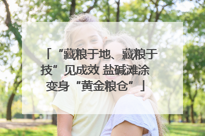 “藏粮于地、藏粮于技”见成效 盐碱滩涂变身“黄金粮仓”