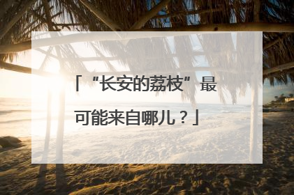 “长安的荔枝”最可能来自哪儿？