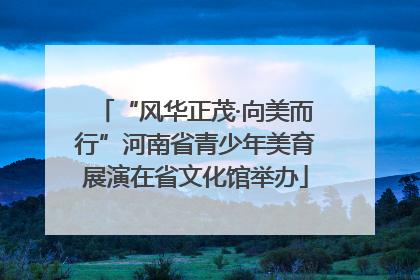 “风华正茂·向美而行”河南省青少年美育展演在省文化馆举办