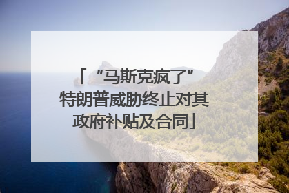 “马斯克疯了” 特朗普威胁终止对其政府补贴及合同