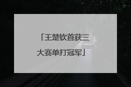王楚钦首获三大赛单打冠军