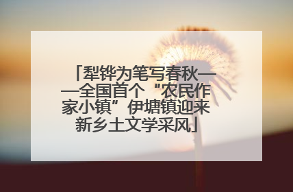 犁铧为笔写春秋——全国首个“农民作家小镇”伊塘镇迎来新乡土文学采风