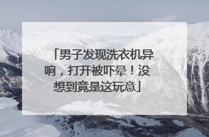 男子发现洗衣机异响，打开被吓晕！没想到竟是这玩意