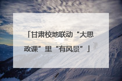 甘肃校地联动“大思政课”里“有风景”