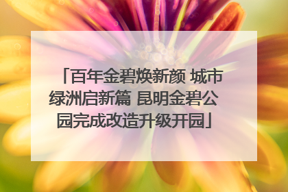 百年金碧焕新颜 城市绿洲启新篇 昆明金碧公园完成改造升级开园