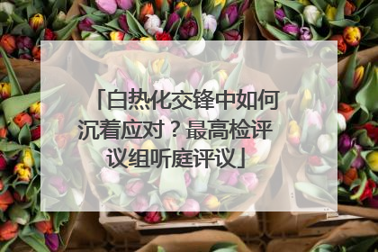 白热化交锋中如何沉着应对？最高检评议组听庭评议
