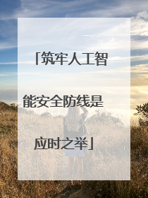 筑牢人工智能安全防线是应时之举