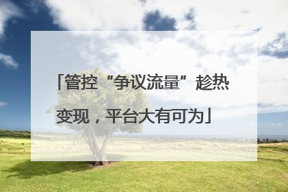 管控“争议流量”趁热变现，平台大有可为