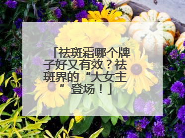 祛斑霜哪个牌子好又有效？祛斑界的“大女主”登场！