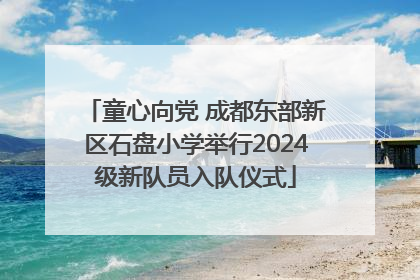 童心向党 成都东部新区石盘小学举行2024级新队员入队仪式