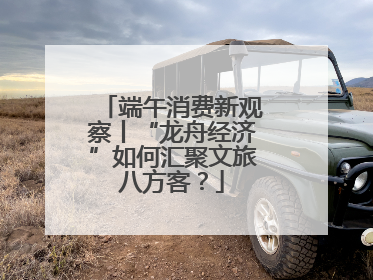 端午消费新观察丨“龙舟经济”如何汇聚文旅八方客？