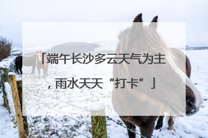 端午长沙多云天气为主，雨水天天“打卡”
