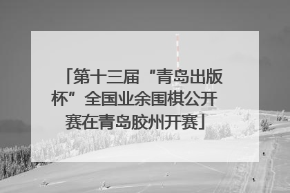 第十三届“青岛出版杯”全国业余围棋公开赛在青岛胶州开赛