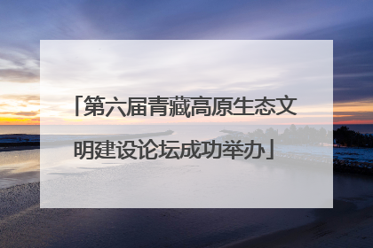 第六届青藏高原生态文明建设论坛成功举办