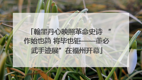 翰墨丹心映照革命史诗 “作始也简 将毕也钜——董必武手迹展”在福州开幕