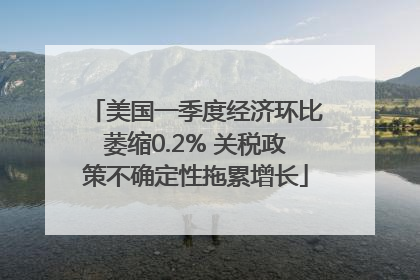 美国一季度经济环比萎缩0.2% 关税政策不确定性拖累增长