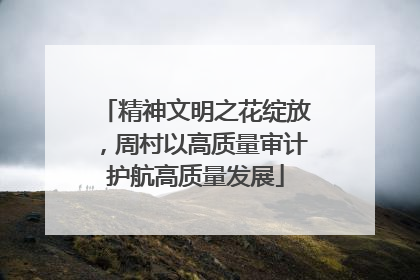精神文明之花绽放，周村以高质量审计护航高质量发展