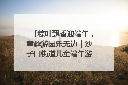 粽叶飘香迎端午，童趣游园乐无边｜沙子口街道儿童端午游园活动圆满落幕