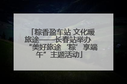 粽香盈车站 文化暖旅途——长春站举办 “美好旅途‘粽’享端午”主题活动
