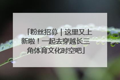 粉丝招募｜这里又上新啦！一起去穿越长三角体育文化时空吧