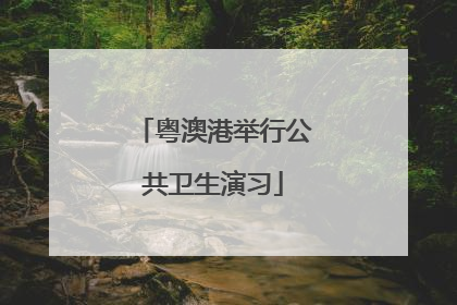 粤澳港举行公共卫生演习