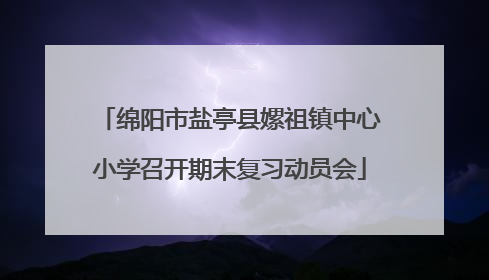 绵阳市盐亭县嫘祖镇中心小学召开期末复习动员会