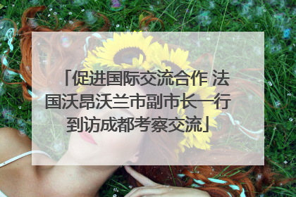 促进国际交流合作 法国沃昂沃兰市副市长一行到访成都考察交流
