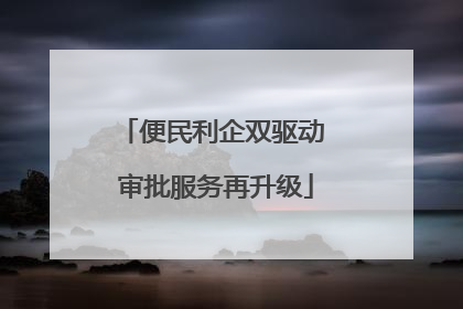 便民利企双驱动 审批服务再升级