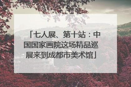 七人展、第十站：中国国家画院这场精品巡展来到成都市美术馆