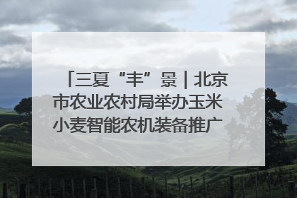 三夏“丰”景｜北京市农业农村局举办玉米小麦智能农机装备推广“田间日”活动