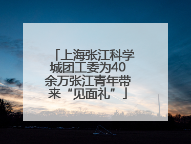 上海张江科学城团工委为40余万张江青年带来“见面礼”