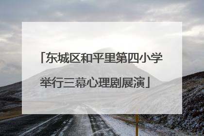 东城区和平里第四小学举行三幕心理剧展演