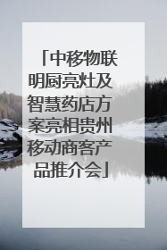 中移物联明厨亮灶及智慧药店方案亮相贵州移动商客产品推介会