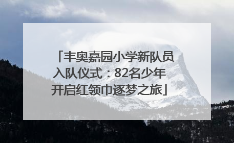 丰奥嘉园小学新队员入队仪式：82名少年开启红领巾逐梦之旅