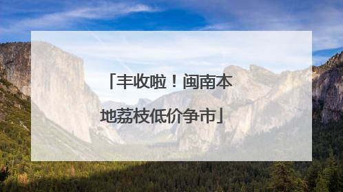 丰收啦！闽南本地荔枝低价争市