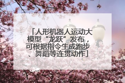 人形机器人运动大模型“龙跃”发布，可根据指令生成跑步、舞蹈等连贯动作