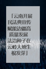 云南开展民法典宣传赋能边疆高质量发展 法治种子在云岭大地生根发芽