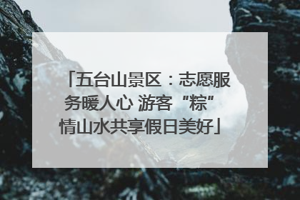 五台山景区：志愿服务暖人心 游客“粽”情山水共享假日美好