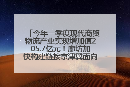 今年一季度现代商贸物流产业实现增加值205.7亿元！廊坊加快构建链接京津冀面向全世界的物流通道