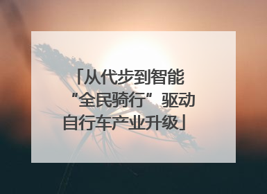 从代步到智能 “全民骑行”驱动自行车产业升级