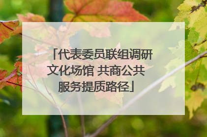 代表委员联组调研文化场馆 共商公共服务提质路径